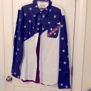 button down collared long sleeve shirt